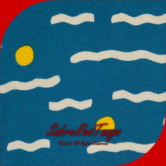 NWT Hanna Andersson Organic Short Johns Pajamas Mellow Waves Print 110 5 - Picture 3 of 6